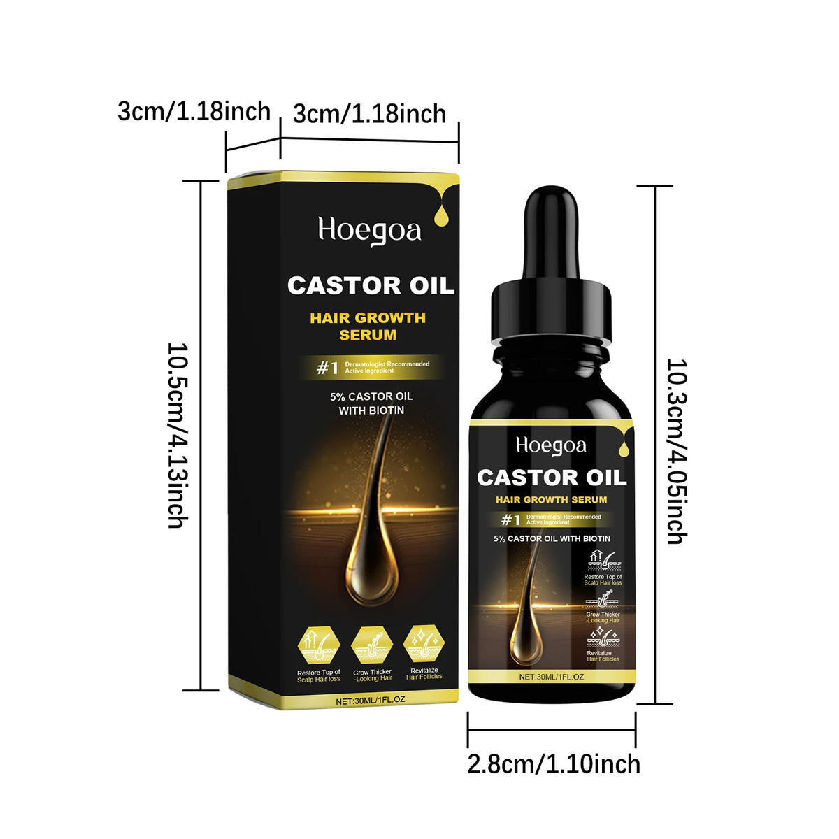 Hoegoa 30ml Castor Oil Hair Thickening Essential Oil Nourish Scalp Massage Refreshing Hair Growth Repair Smoothing Hair Care Oil - AliExpress 66