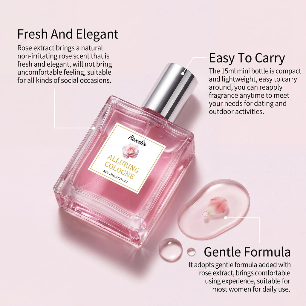 Roxelis Alluring Rose Pheromone Perfume Long Lasting Fragrance Enhances Charm Attraction Deepens Appeal Suitable For Any Occasion Body Mist Spray