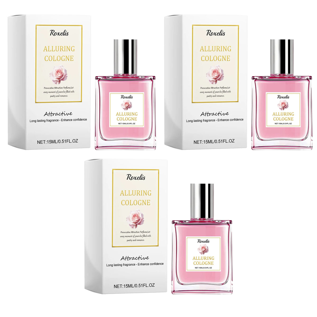 Roxelis Alluring Rose Pheromone Perfume Long Lasting Fragrance Enhances Charm Attraction Deepens Appeal Suitable For Any Occasion Body Mist Spray