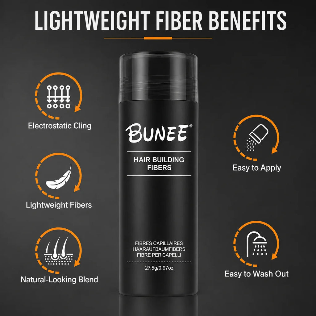 BUNEE Hair Fiber 27.5g ¨C 5-Second Application, Instant Volume & Thickness, Natural Hair Cover for Thinning Spots - AliExpress 66