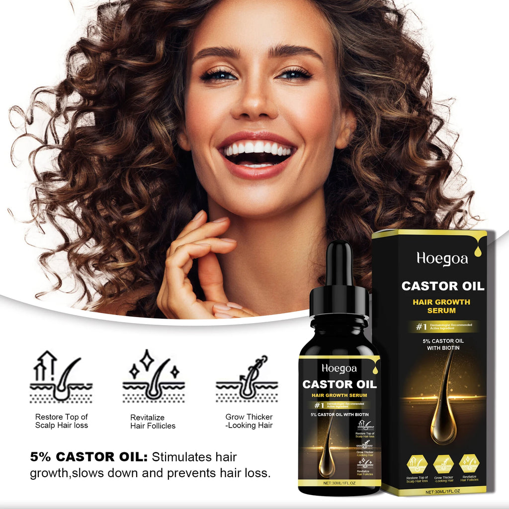 Hoegoa 30ml Castor Oil Hair Thickening Essential Oil Nourish Scalp Massage Refreshing Hair Growth Repair Smoothing Hair Care Oil - AliExpress 66