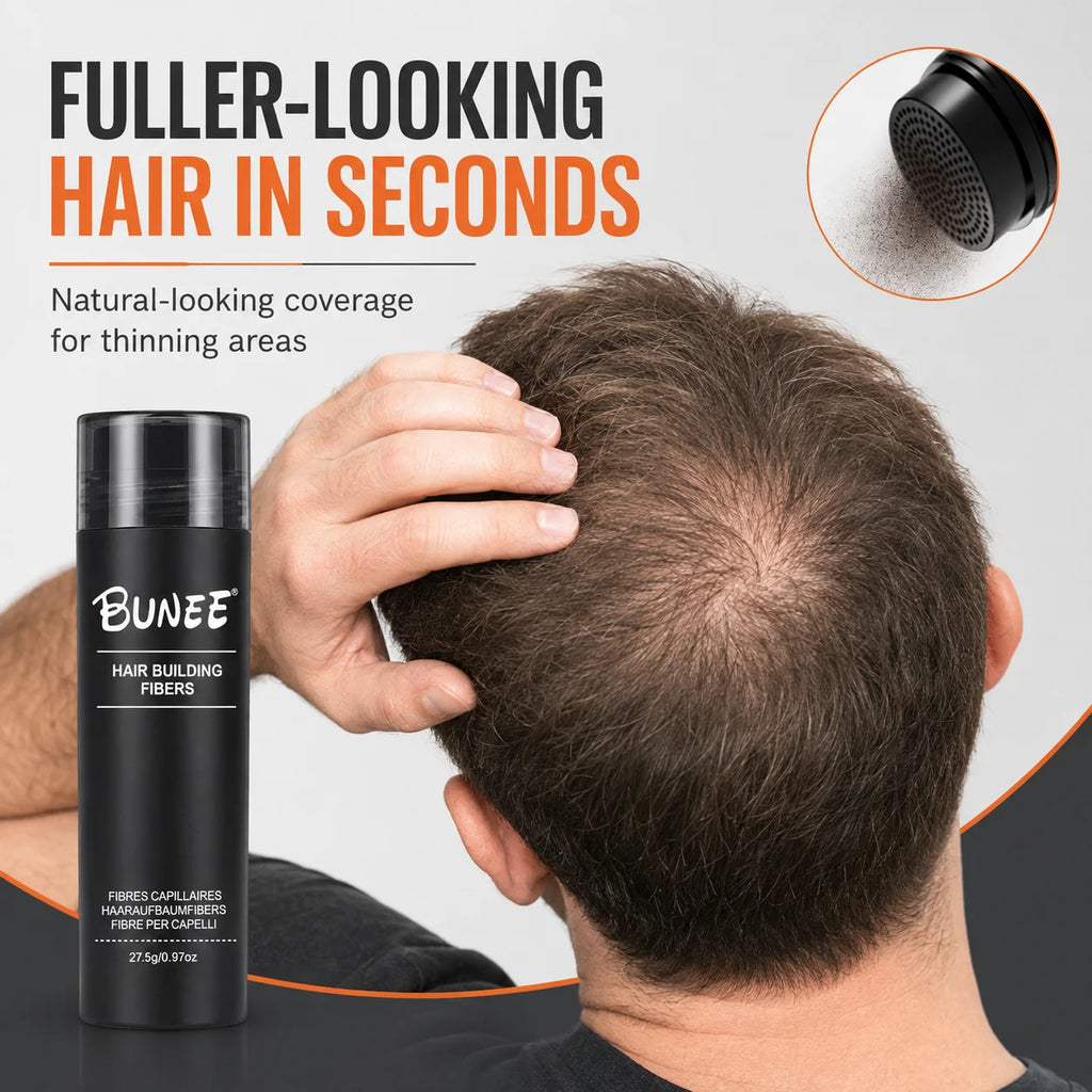 BUNEE Hair Fiber 27.5g ¨C 5-Second Application, Instant Volume & Thickness, Natural Hair Cover for Thinning Spots - AliExpress 66