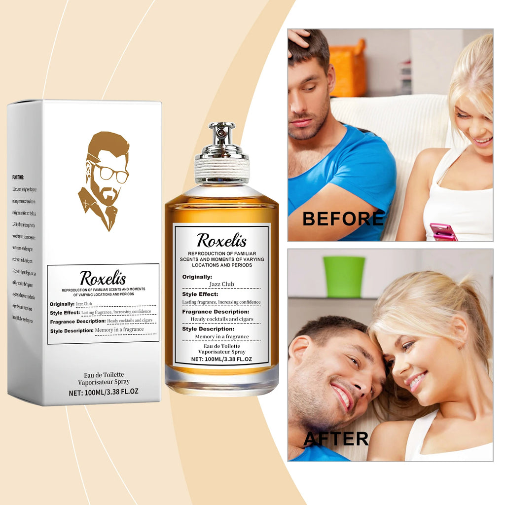 Roxelis Jazz Perfume Tobacco Flavor Lasting Fragrance Fresh Wood Fragrance Men S Charm Tobacco Fragrance Long-Lasting Perfume