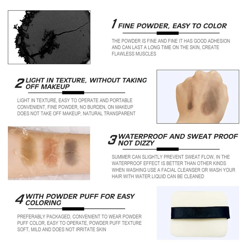Sevich 12g Hairline Shadow Powder Hair Line Modified Repair 5 Colors Hair Shadow Trimming Powder Edge Control Hair Concealer - AliExpress 66