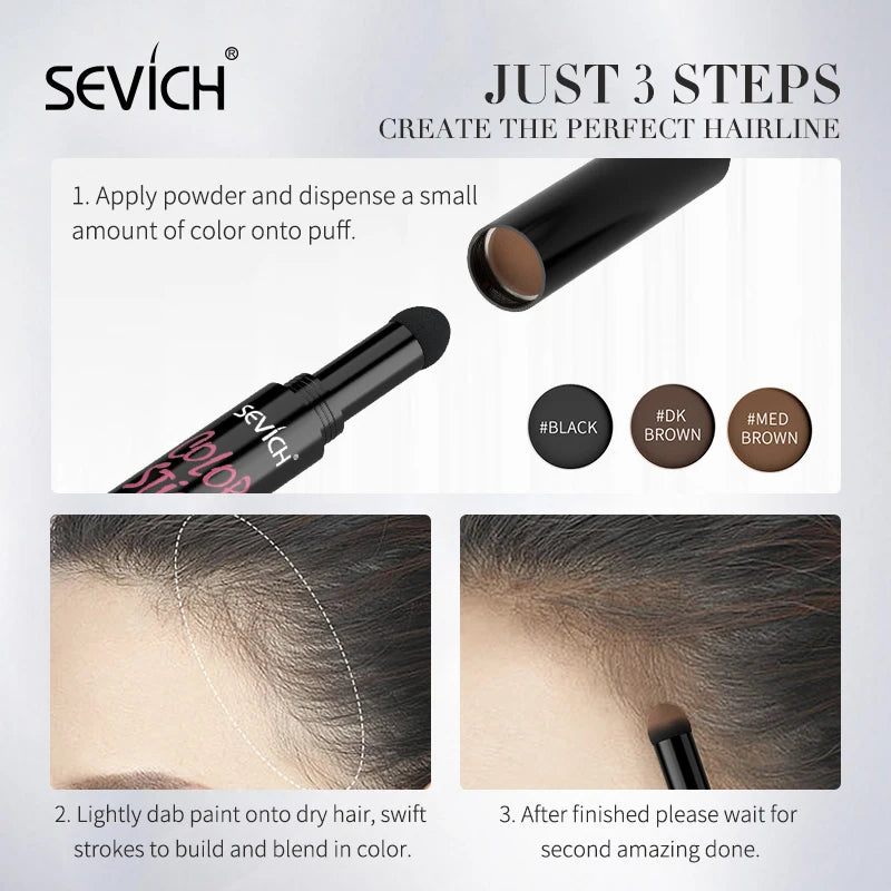 Sevich New Hair Shadow Powder 2g Root Cover Up Stick Hairline Edge Control Powder Filling Hair Line Concealer Loss Powder Pen - AliExpress 66