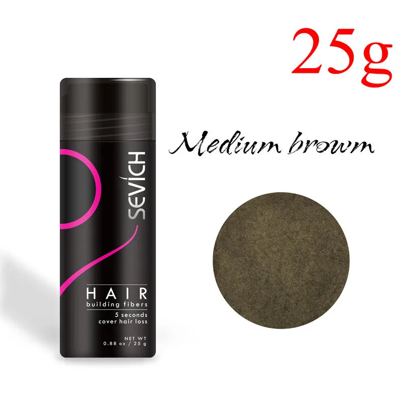 Sevich 12g & 25g Hair Building Fiber Keratin Fiber Hair Instant Concealer Hair Loss Product Extension Thicken Hair 10 Colors - AliExpress 66