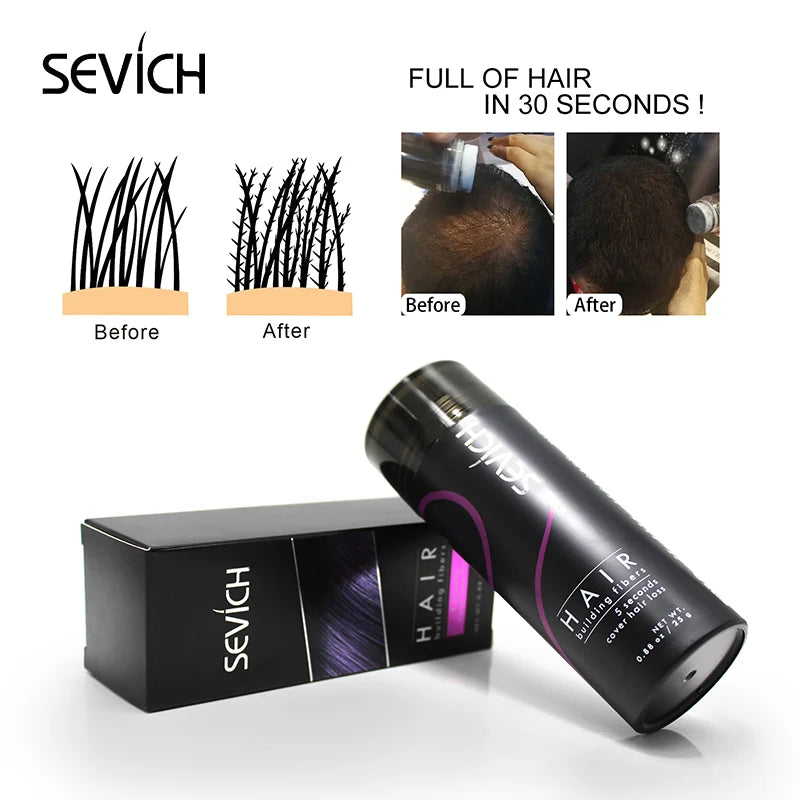 Sevich 12g & 25g Hair Building Fiber Keratin Fiber Hair Instant Concealer Hair Loss Product Extension Thicken Hair 10 Colors - AliExpress 66