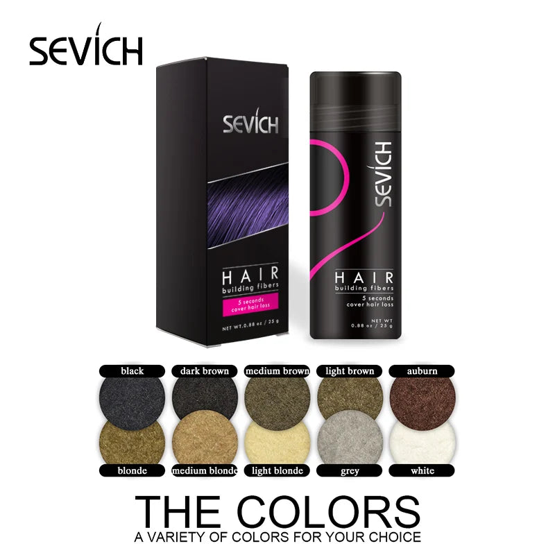 Sevich 12g & 25g Hair Building Fiber Keratin Fiber Hair Instant Concealer Hair Loss Product Extension Thicken Hair 10 Colors - AliExpress 66