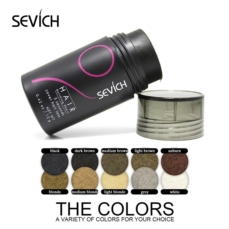 Sevich 12g & 25g Hair Building Fiber Keratin Fiber Hair Instant Concealer Hair Loss Product Extension Thicken Hair 10 Colors - AliExpress 66