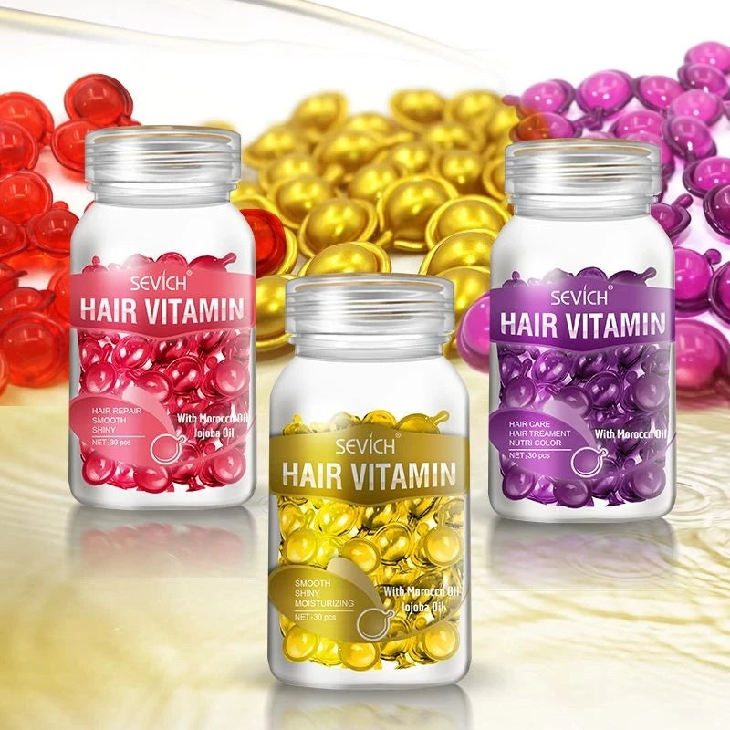 Sevich Smooth Silky Hair Vitamin Capsule Keratin Complex Oil Hair Care Repair Damaged Hair Serum Anti-Loss Moroccan Hair Oil - AliExpress 66