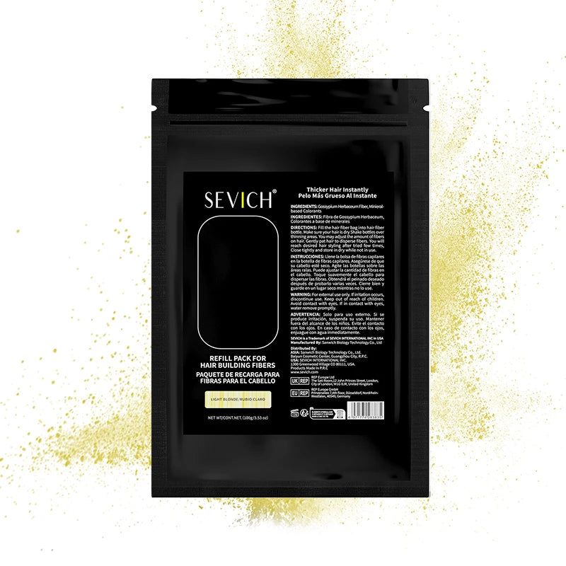 SEVICH Hair Fiber 100g Keratin Hair Building Fiber Thickening Hair Powder Concealer Refill Bag Bald Extension Care Product
