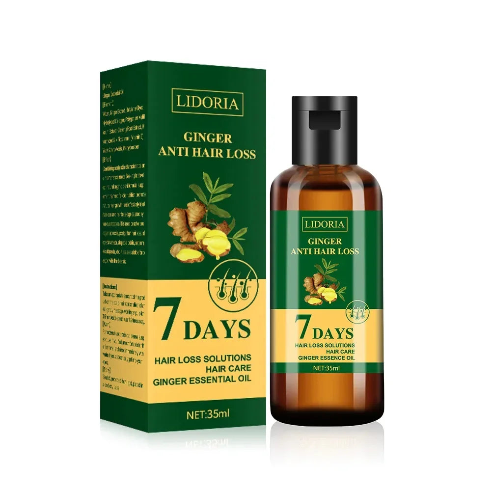Ginger Hair Growth Essential Oil Anti-loss Hair Regrowth Serum Fast Growth Prevent Baldness Treatment Alopecia Hair Care Product
