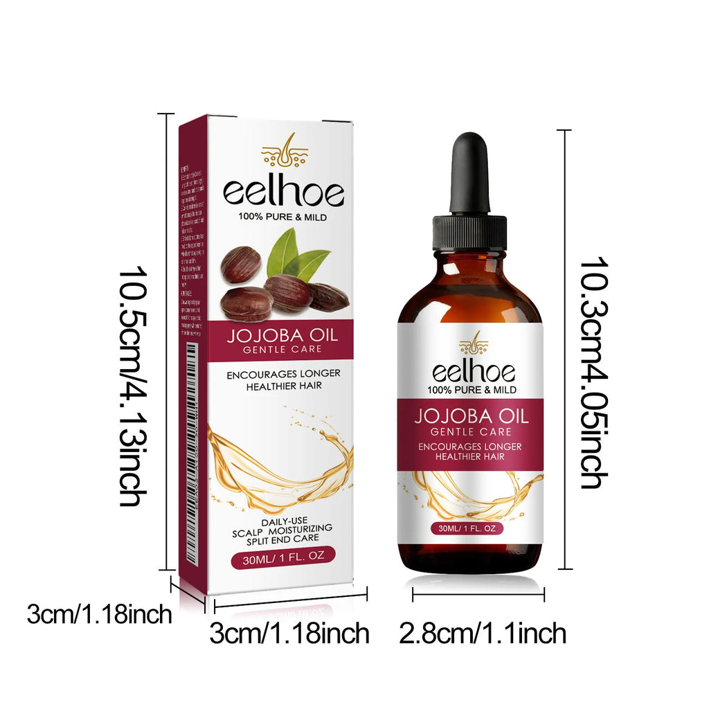 Eelhoe Jojoba Oil Hair Growth Serum Reduce Loss Scalp Treatment More Thicker Keep Regrowth Oil Control Hair Nourish Essencial Oi