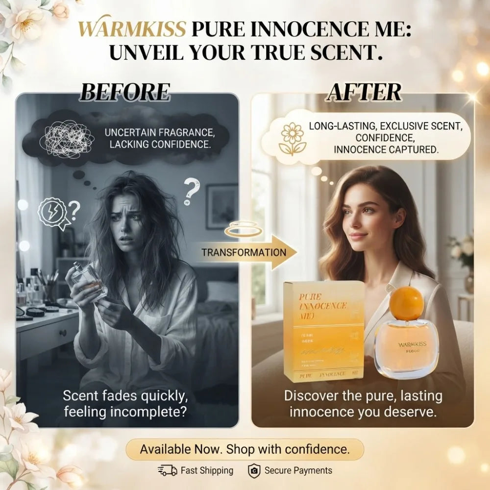 50ML Warmkiss Pure Innocence Me Perfume EDT Orange Blossom Jasmine Gardenia Amber Musk Long Lasting Floral Scent Women Fragrance