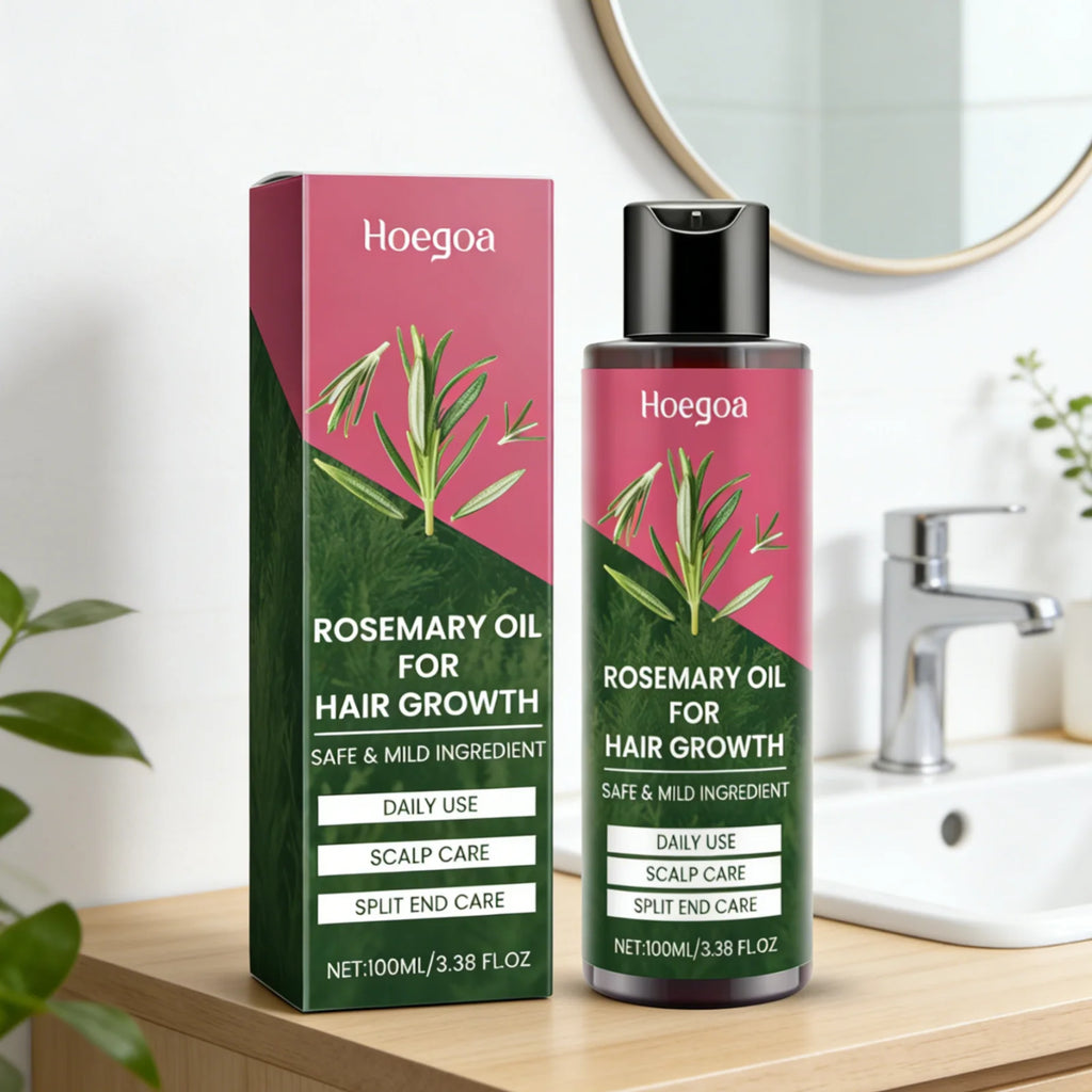 Hoegoa Rosemary Oil Stimulate Hair Growth Strengthen Hair Roots Deep Moisturizing Repair Split Ends Natural Scalp Care Oil 100ml - AliExpress 66