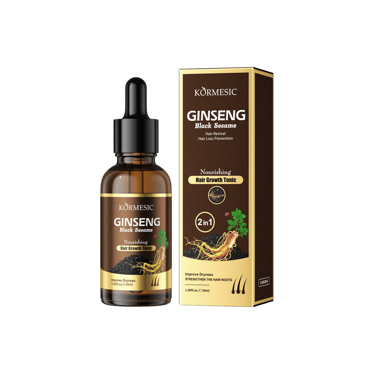 Black Sesame Ginseng Hair Growth Serum, Faster Hair Growth, Thicker & Longer Hair, Anti Hair Loss, Hair Regrowth Alopecia Areata - AliExpress 66