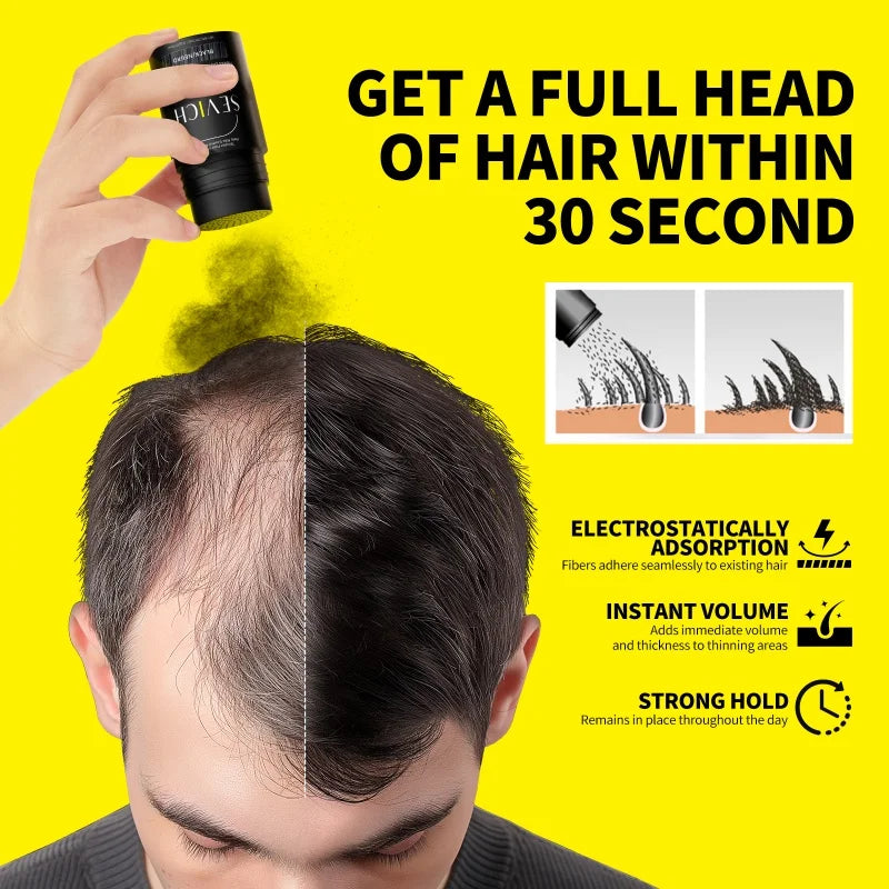 Hair Fibers Regrowth Powders Black Volumizing Hair Fibers Hair Building Fiber Natural Keratin Hair Styling Thickening Powder