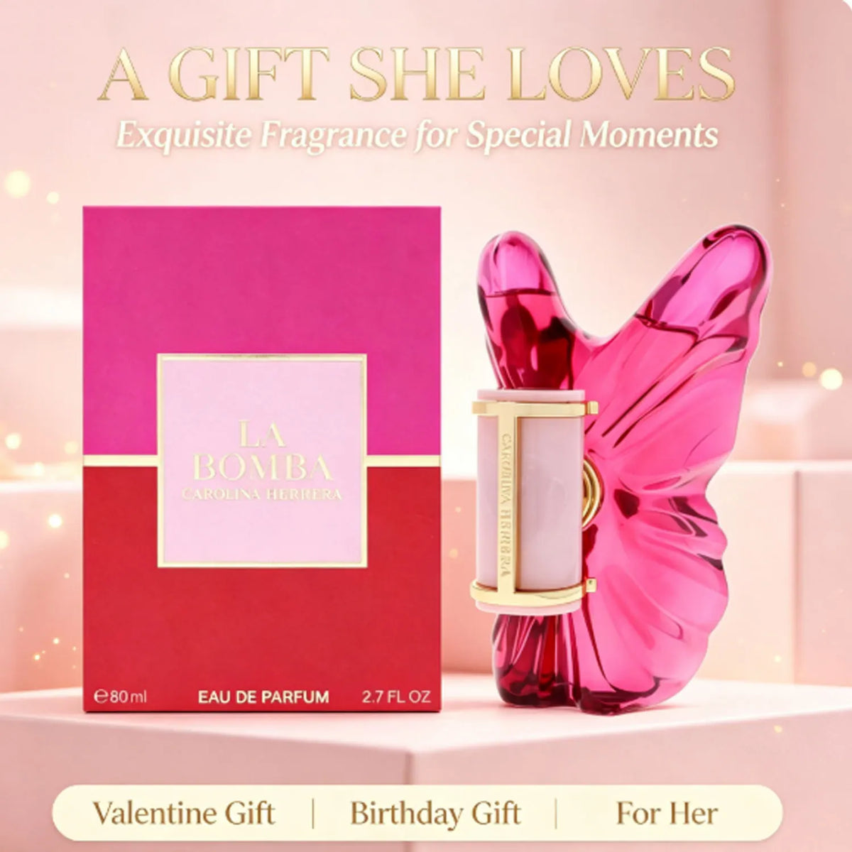 Carolina Herrera La Bomba Eau de Parfum Spray for Women 2.7oz Long Lasting Luxury Feminine Fragrance Daily Dating Perfume Gift - AliExpress 66