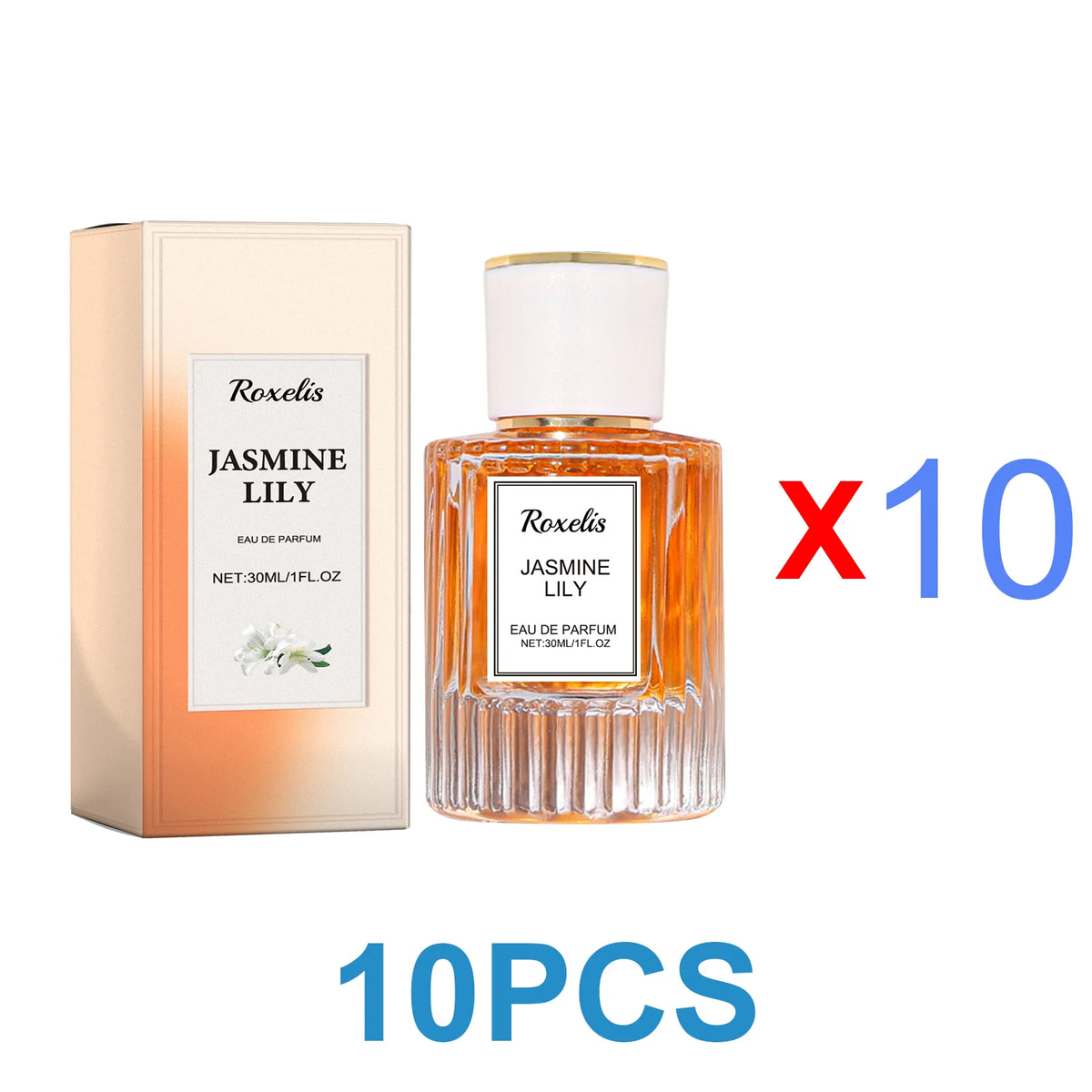 Elegant Women Perfume Jasmine Lily Floral Scent Long Lasting Fragrance Natural Fresh Scent Spray Eau De Toilette Flirting Pheromone For Daily Dating Seductive Romance Gift 30ml