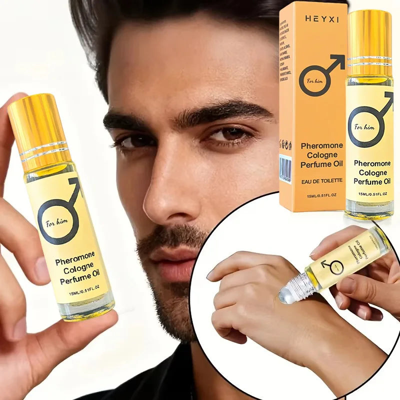 Men's Pheromone Cologne Essential Oil¡ªMen's Cologne with Woody Fragrance, Long-Lasting Scent, Roll-On Design, Lightweight*¡ª