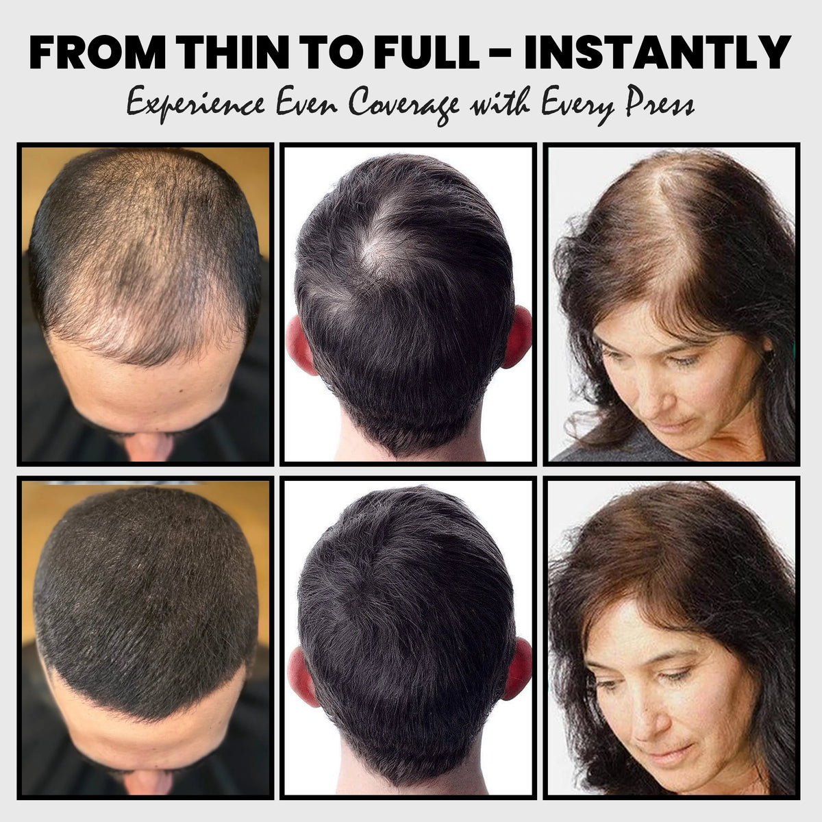 Adglamful Hair Fibers (15g) ¨C 10sec Instant Volume, Spray Applicator for Thinning Hair | Invisible & Even Coverage - AliExpress 66