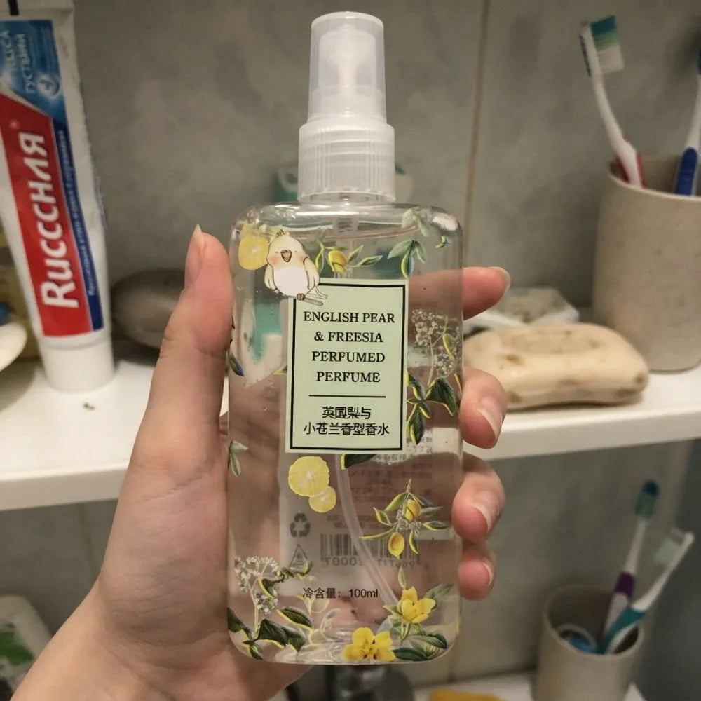 100ML English Pear And Freesia Body Mist Perfume Fresh Fruity Floral Scent Long Lasting Fragrance For Deodorant Daily Dating