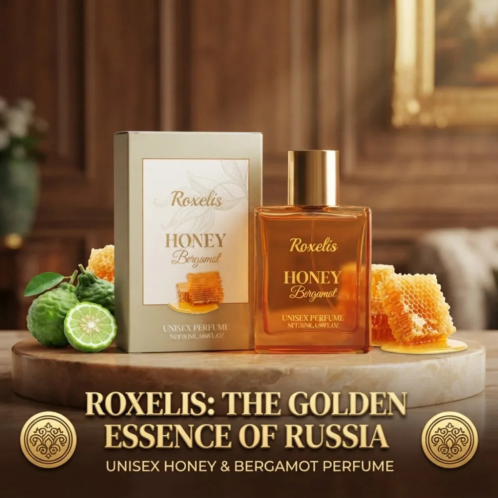 50ml Honey Bergamot Unisex Perfume Long Lasting Warm Sweet Citrus Light Scent Amber Square Bottle Daily Office Fragrance