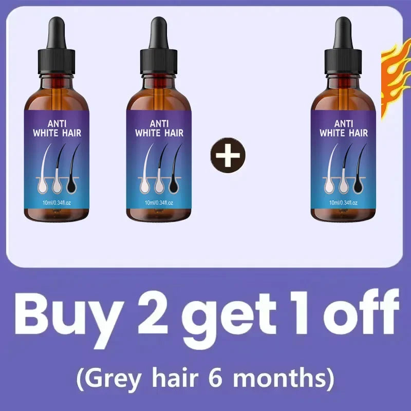 24 NEW White To Black Gray White Hair Serum Natural Color Repair Nourish Essence Anti-gray Care for Men Women - AliExpress 66