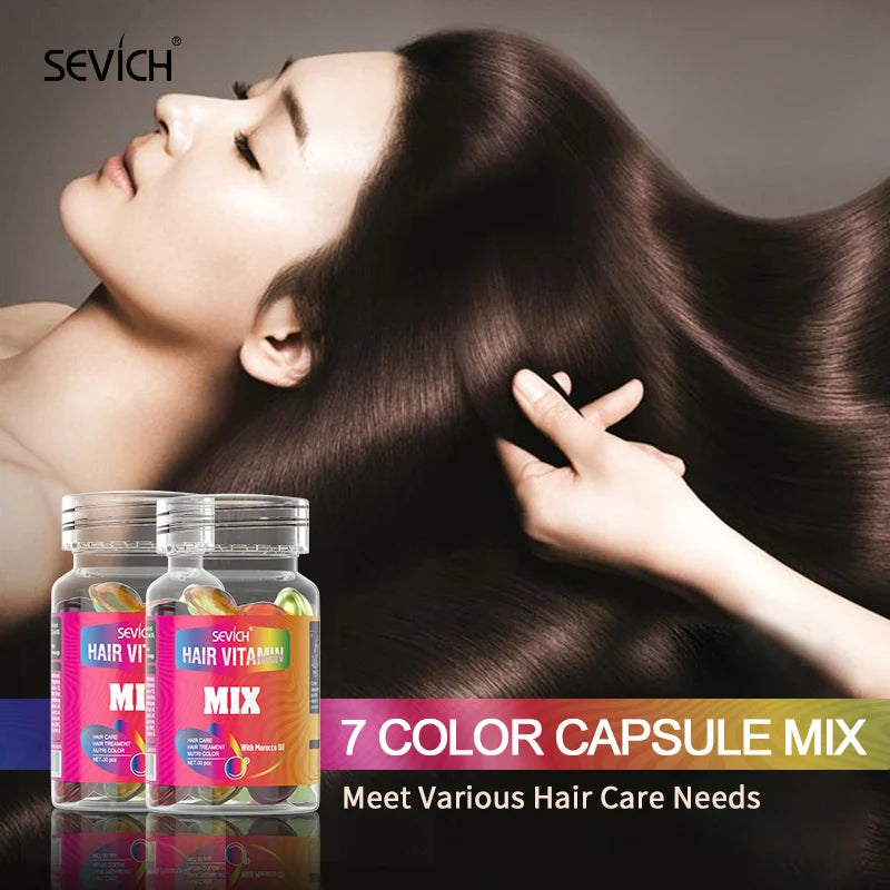 30Pcs Anti Hair Loss Hair Vitamin Capsule Oil Keratin Complex Oil Smooth Silky Hair Serum Hair Mask Repair Frizz Damaged Sevich - AliExpress 66
