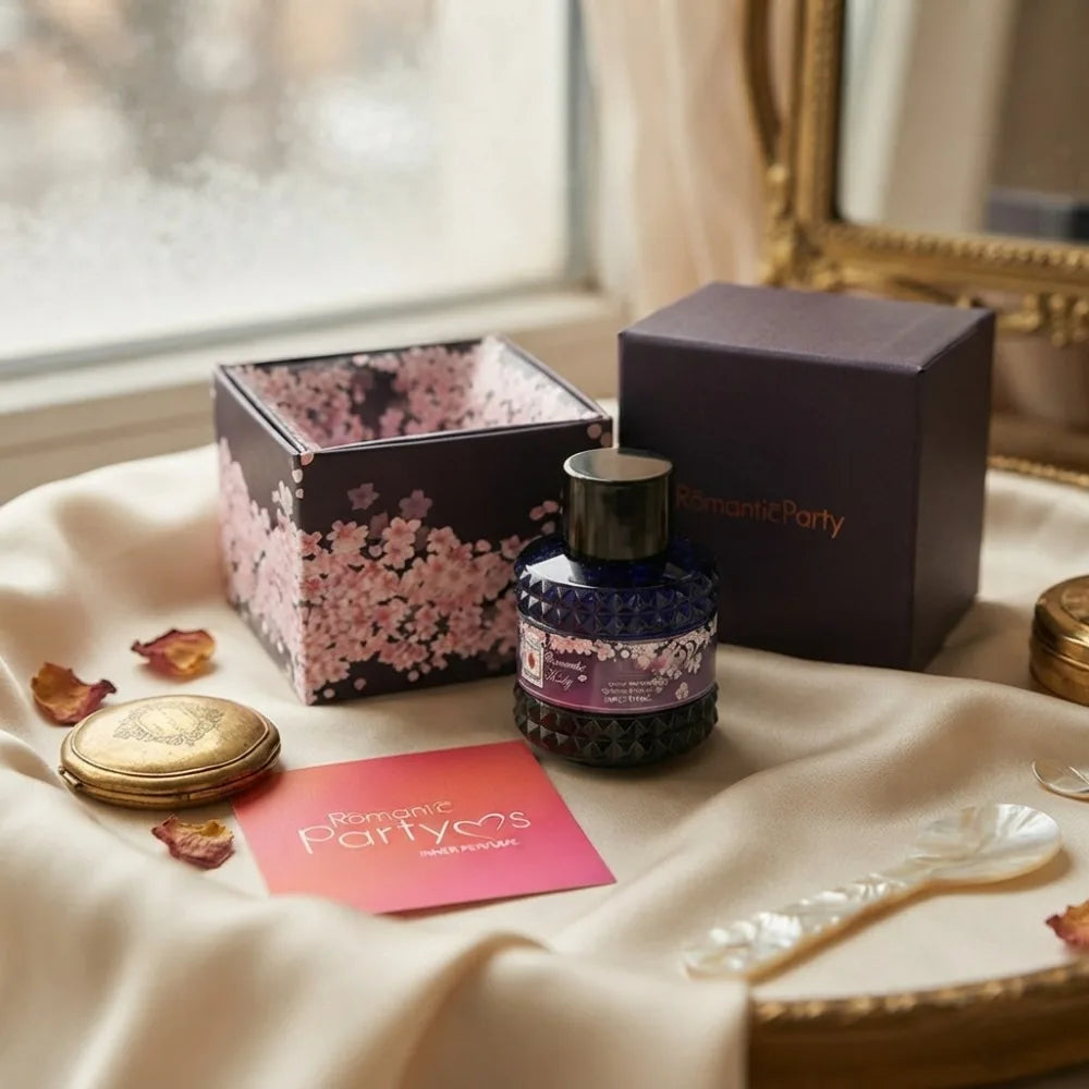 Women Intimate Perfume Gift Box Mini Diamond Bottle Long Lasting Soft Floral Light Scent Sakura Portable Travel Dating Fragrance