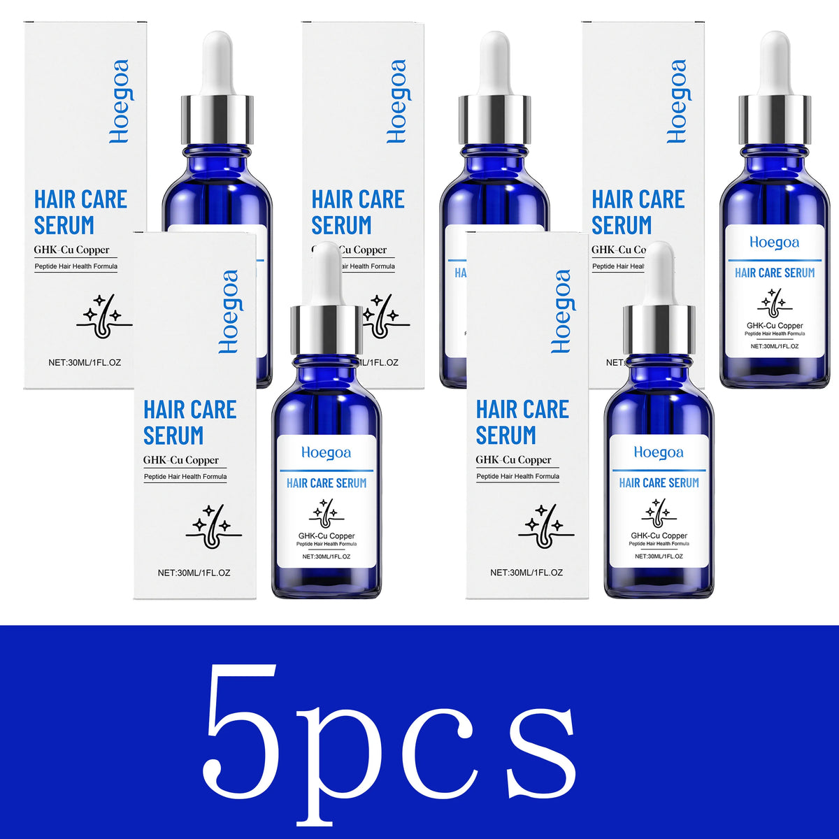 30ML Copper Peptide Serum for Hair Growth, GHK-Cu Peptide Hair Serum Non-Greasy Scalp Care for Thicker Fuller Hair Anti Loss