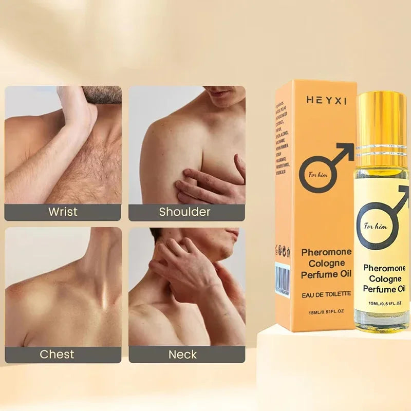 Men's Pheromone Cologne Essential Oil¡ªMen's Cologne with Woody Fragrance, Long-Lasting Scent, Roll-On Design, Lightweight*¡ª