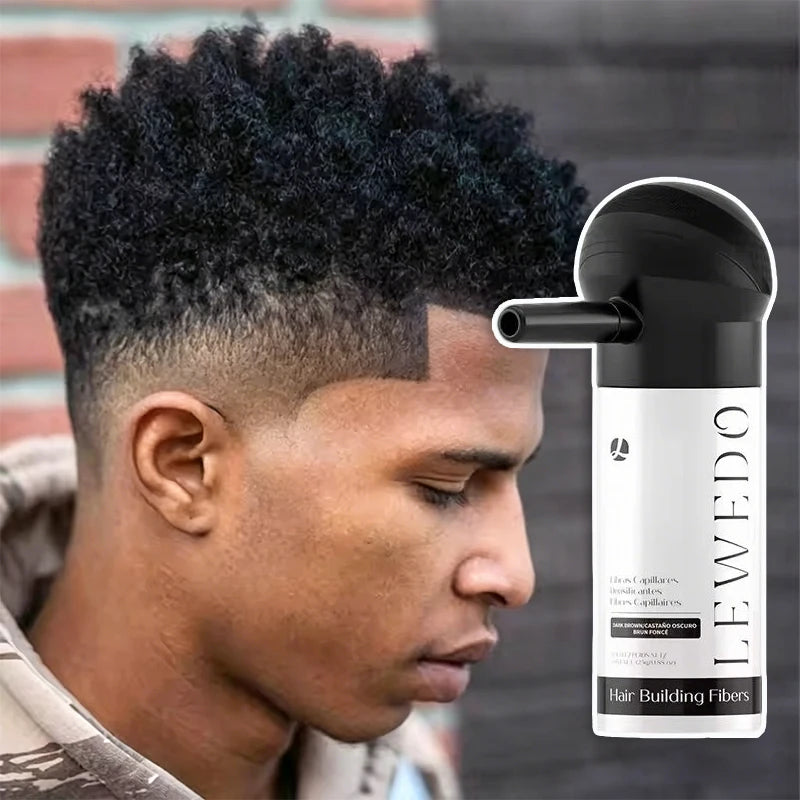 Hair Fiber Kit 25g Hair Building Fibers Unisex Instantly Adds Volume Conceals Thinning Areas for Fuller Hair Powder Nozzle Set