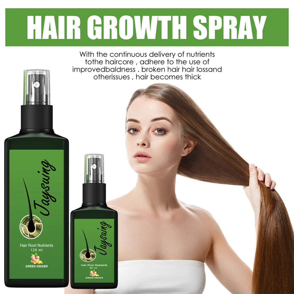 Ginger Hair Growth Oil Dense Regrowth Prevent Baldness Repair Dry Frizzy Damage Hair Roots Nourish Massage Scalp Treatment Serum