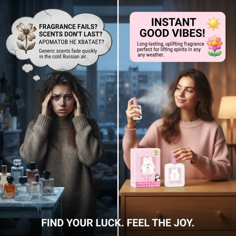 30ML Khaki Girl Good Luck Rabbit Perfume Eau De Toilette Clean Soft Long Lasting Cotton Floral Fragrance For Women Daily Use