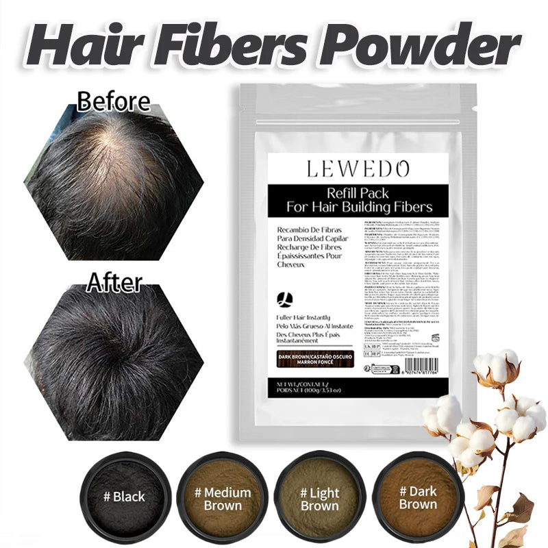 Hair Fiber 100g Natural Hair Thickening Fibers Hair Building Fiber Spray for Balding Areas Fills Part Lines Refill Bag Powder - AliExpress 66