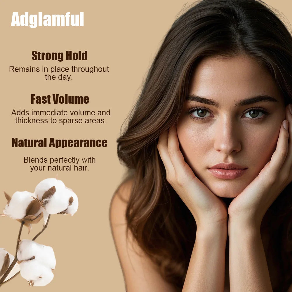 Adglamful Hair Fiber Kit 15g, Unisex, Instantly Adds Volume, Conceals Thinning Areas, and Fills Hairline for a Fuller Look. - AliExpress 66