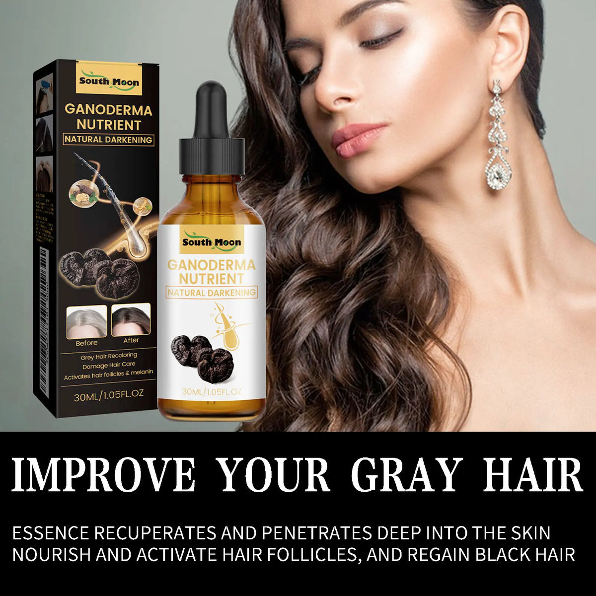 Anti Gray Hair Serum Hair Blackening Natural Color Repair Anti Loss Moisturizing Scalp Care Gray White Hair Treatment Essence - AliExpress 66
