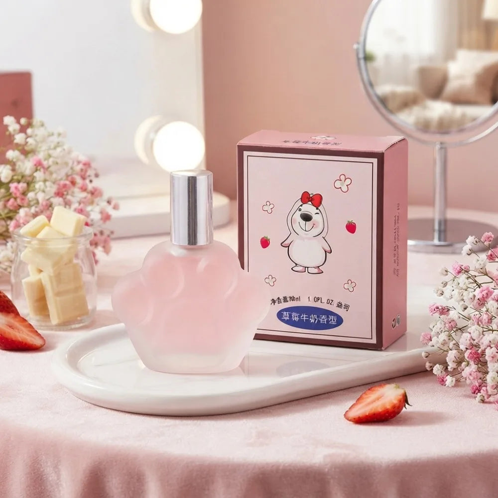 Bear Paw Perfume 30ML EDT Long Lasting Sweet Fruity Milk Gourmand Fragrance Cute Animal Shaped Ideal For Women Daily Use & Gift