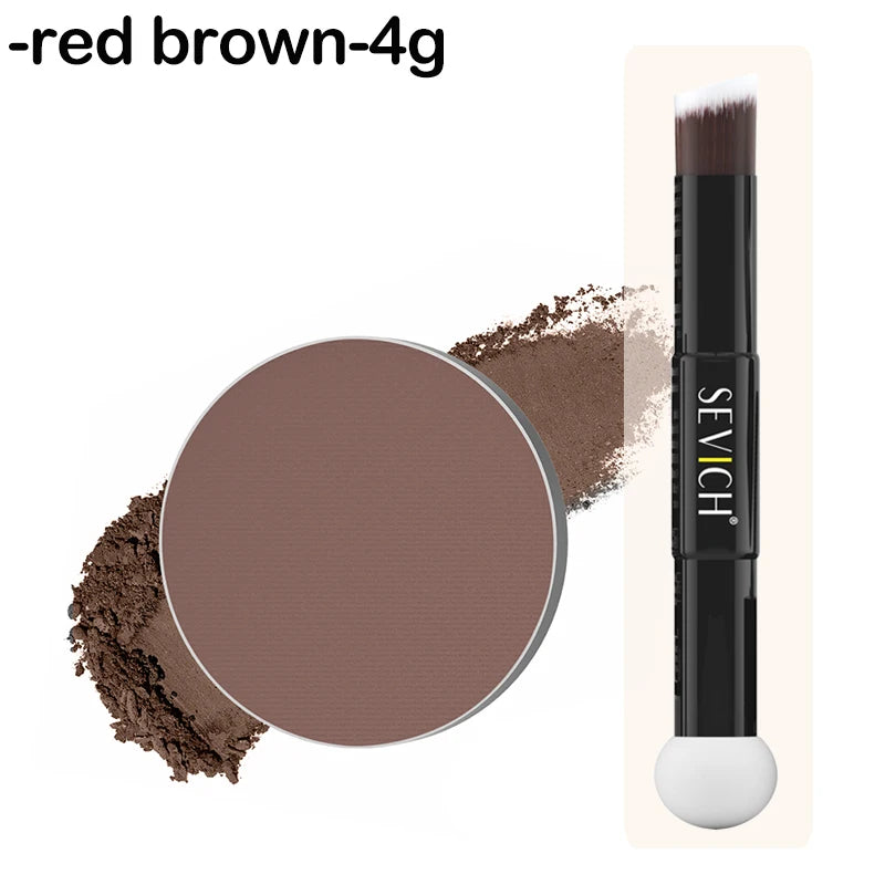 SEVICH Mini-Hairline Powder 4g Waterproof Hairline Shadow Powder Black Root Cover Up Hair Concealer Double Ended Makeup Brush - AliExpress 66