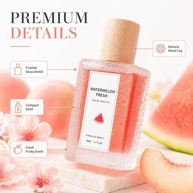 2Pcs Fruity Eau de Toilette for Women, Peach Blossom & Watermelon Fresh Perfume Spray, Sweet Floral Body Fragrance Gift Set - AliExpress 66