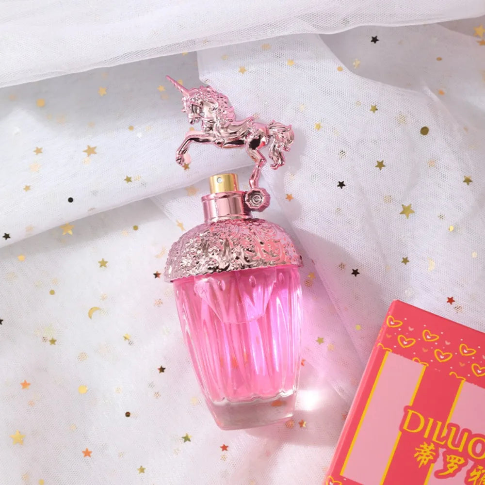 80ML Pink Wing Pegasus Perfume Fresh Elegant Floral Woody Long Lasting Fragrance Fantasy Design EDT For Women Daily Use & Gift