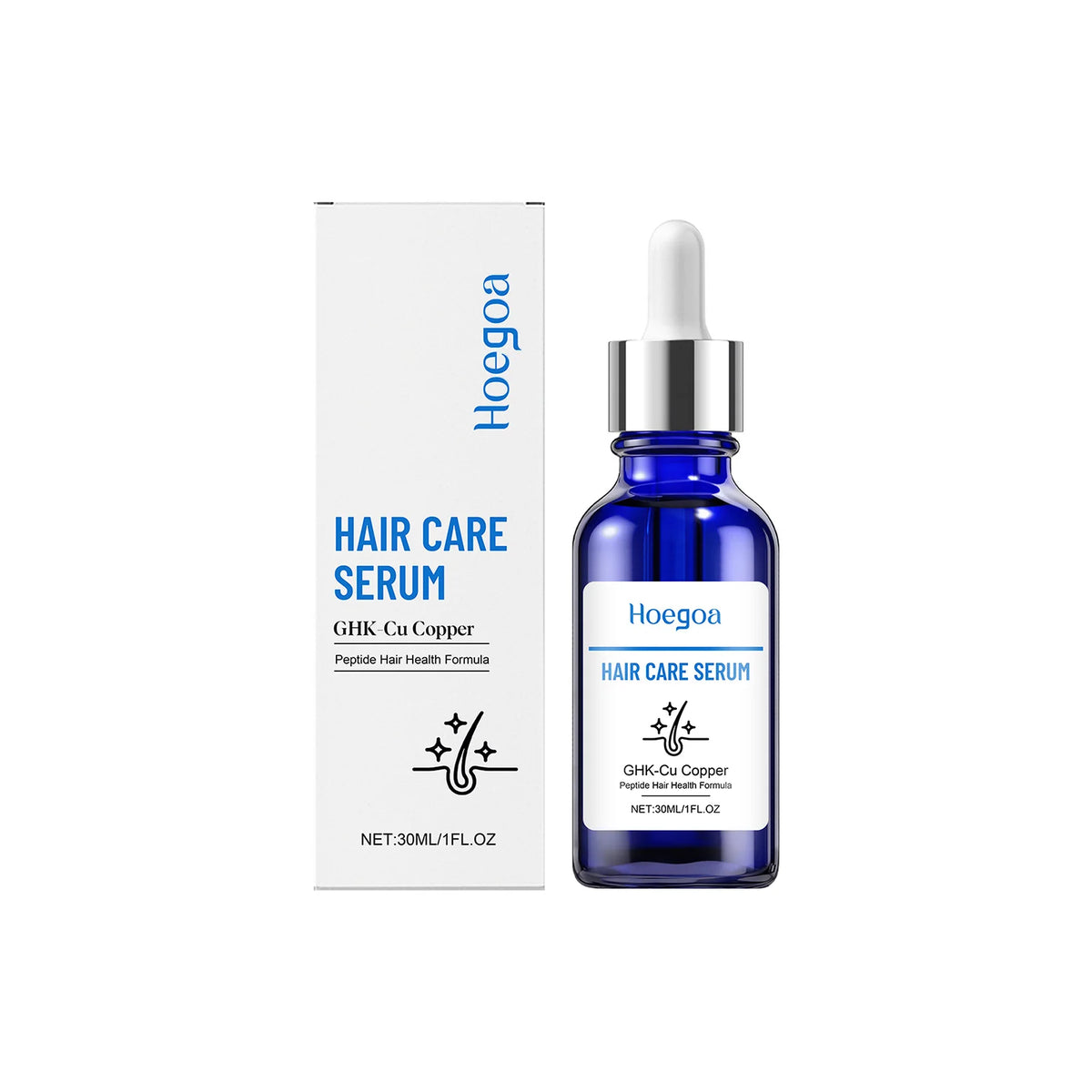 30ML Copper Peptide Serum for Hair Growth, GHK-Cu Peptide Hair Serum Non-Greasy Scalp Care for Thicker Fuller Hair Anti Loss