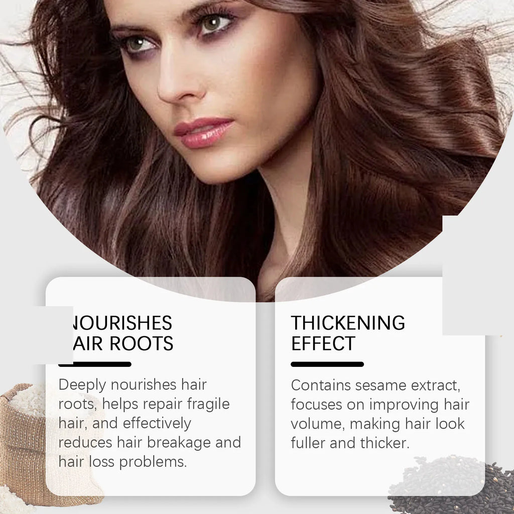 Black Sesame Hair Strengthening Oil Improve Damaged Split Ends Dry Frizz Repairing Nourishing Shiny Dense Hair Growth Care Serum - AliExpress 66