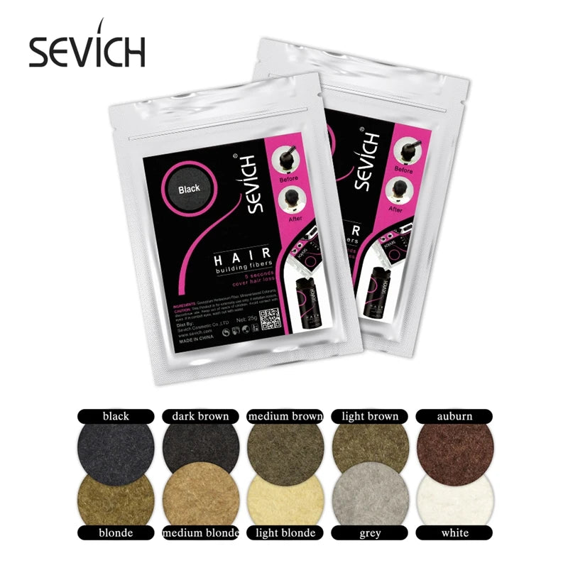 SEVICH 25g Hair Fibers Refill Bag Bald Extension Hair Growth Powder Salon Professional Hair Treatment Unisex Hair Loss Products - AliExpress 66