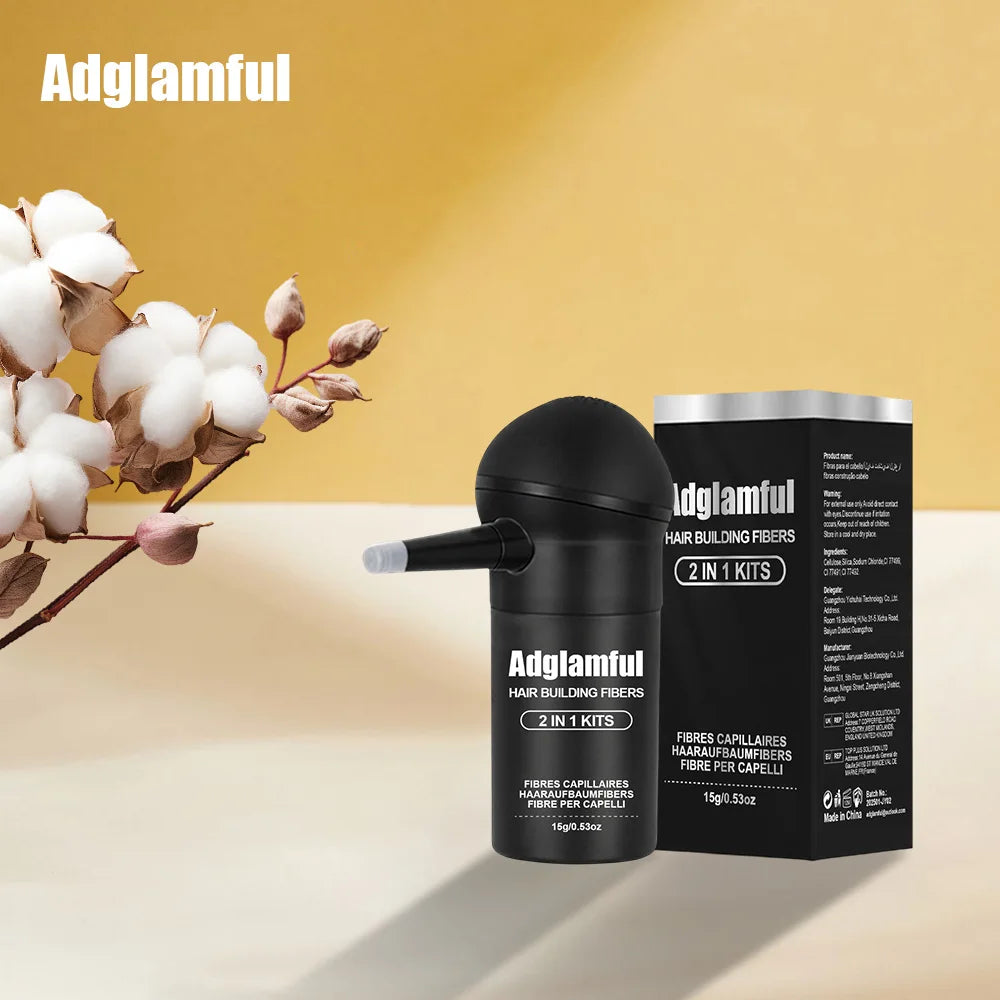 Adglamful Hair Fiber Kit 15g, Unisex, Instantly Adds Volume, Conceals Thinning Areas, and Fills Hairline for a Fuller Look. - AliExpress 66