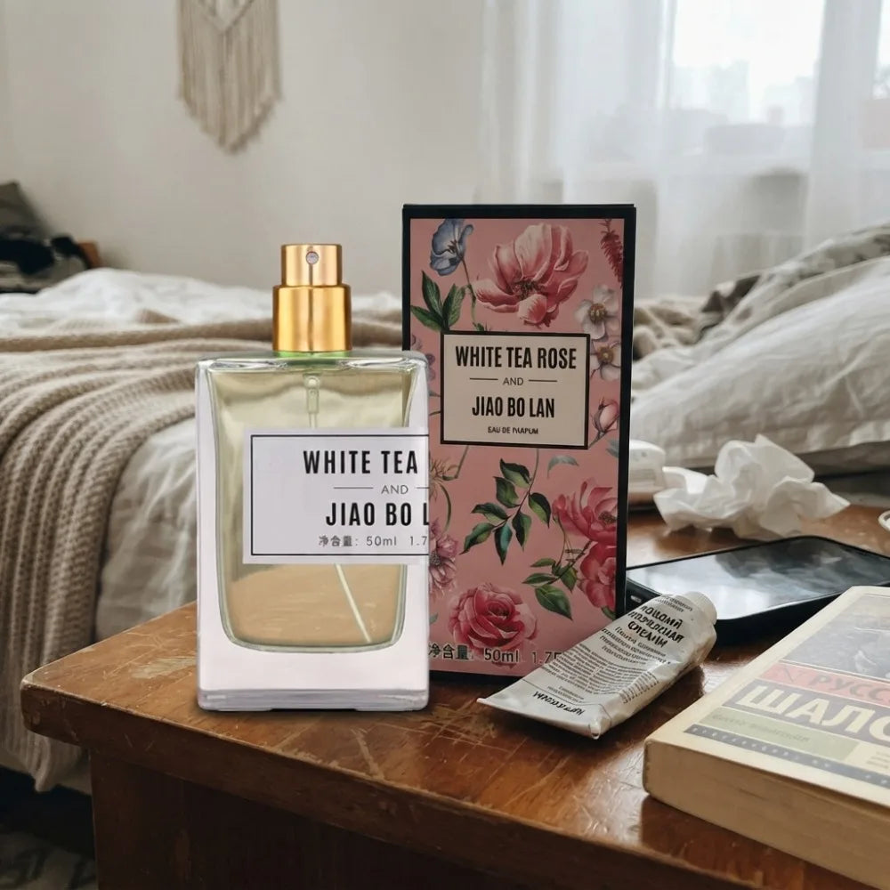 2026 New JIAO BO LAN White Tea Rose Perfume 50ml Long Last Fresh Floral Fragrance Elegant Clear Bottle Romantic Fragrance Gift - AliExpress 66