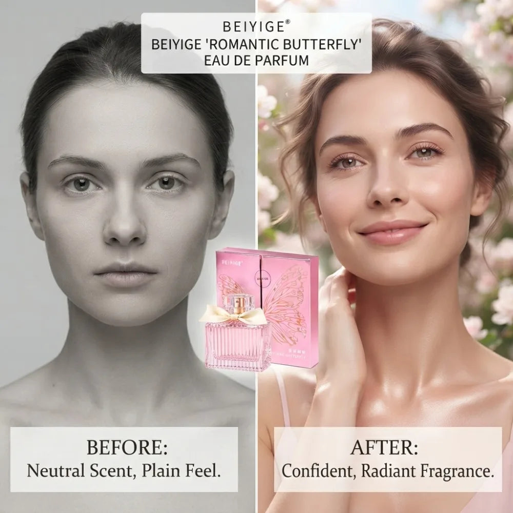 50ML Romantic Butterfly Perfume Gift Box Set Eau De Toilette Elegant Charming Long Lasting Floral Fruity Fragrance For Women