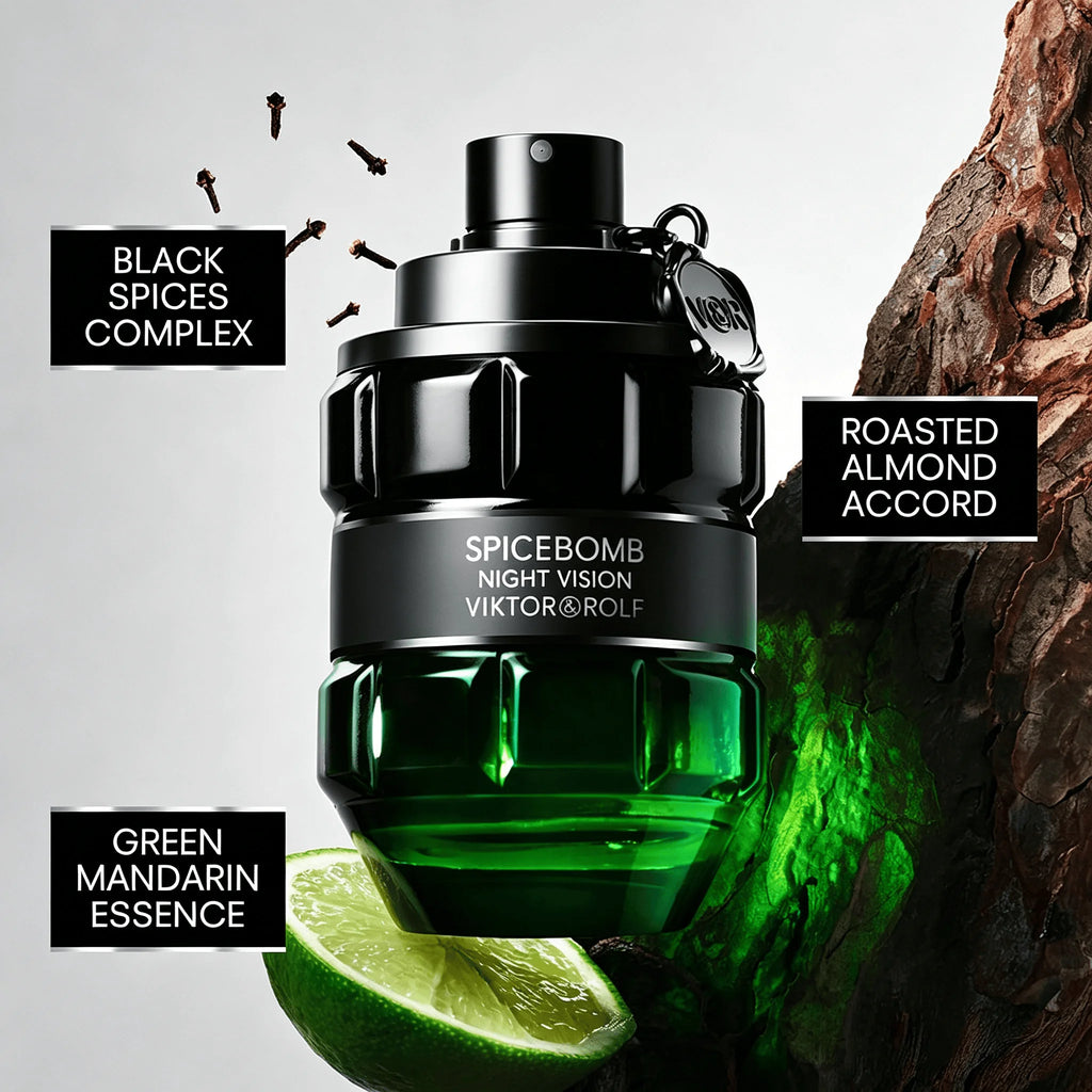 Viktor&Rolf Spice Nightvision Eau De Toilette - Fresh Spicy Cologne Fragrance with Black Spices, Green Mandarin Essence & Roasted Almond - Long Lasting - Iconic Scent for Warm and Cool Weather - AliExpress 66