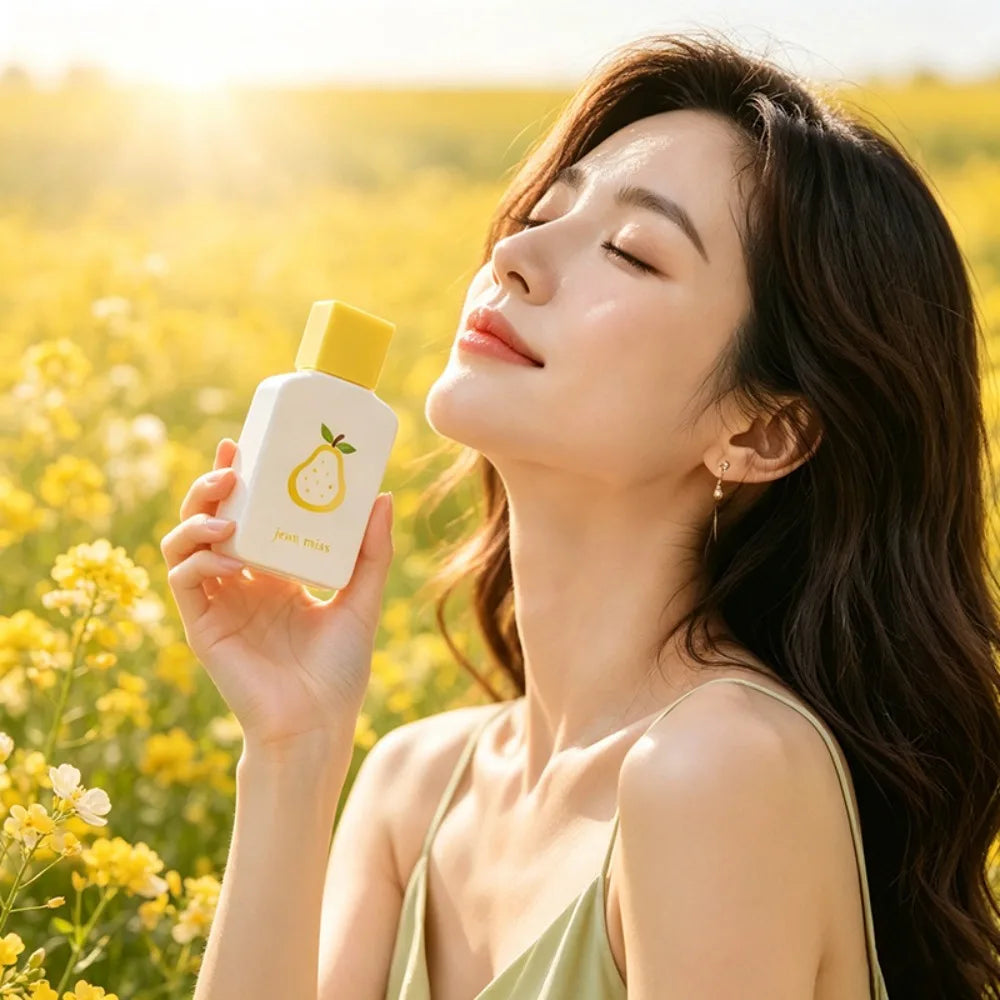 50ML Cartoon Fruit Flower Printing Perfume Natural Fresh Floral Fruity Scent Long Lasting Eau De Toilette For Women Daily Dating